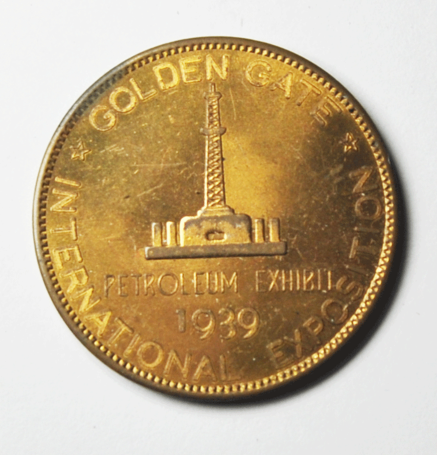 1939 Golden Gate International Exposition Petroleum Exhibit Bronze So Called