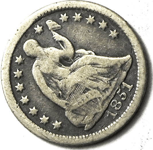 1851 O H10c Seated Liberty Silver Half Dime New Orleans