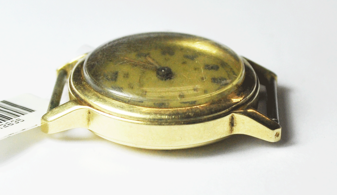 Vintage Men's Wittnauer Military 24hr Dial 14k Solid Gold 10TS 30mm Wristwatch