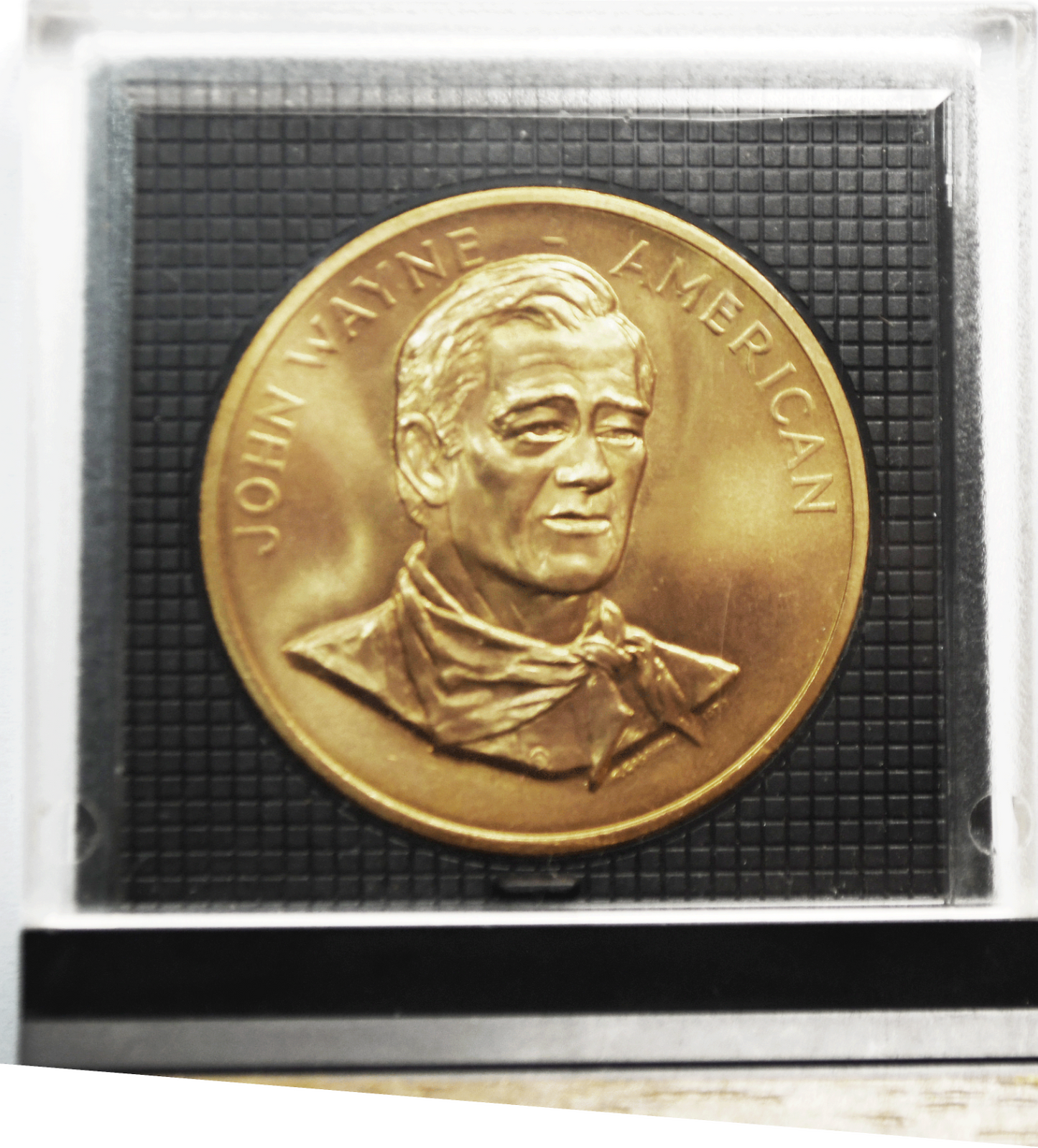 1979 John Wayne American Bronze Medal Uncirculated w Stand