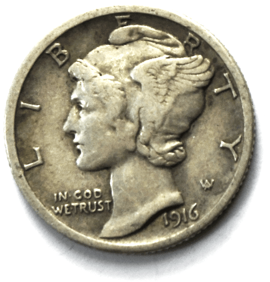1916 S 10c Mercury Silver Dime Rare Ten Cents San Francisco