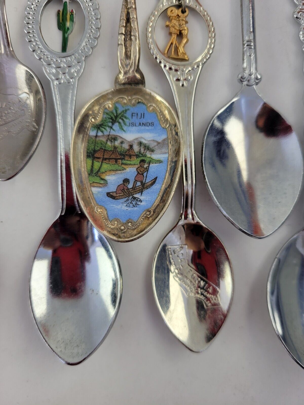 17pc Set of Vintage Souvenir Spoons Germany,  Arizona,  London,  Vegas,  Paris