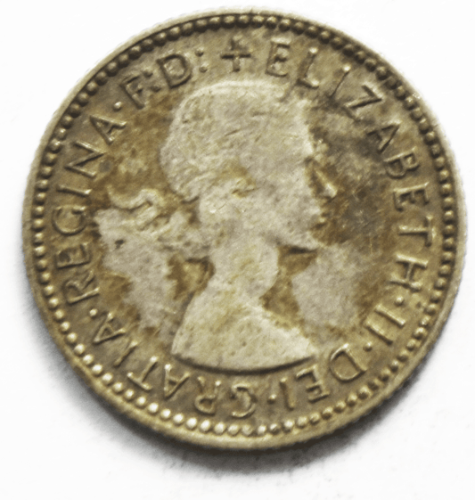 1958 Australia 6 Six Pence Silver Coin KM#58