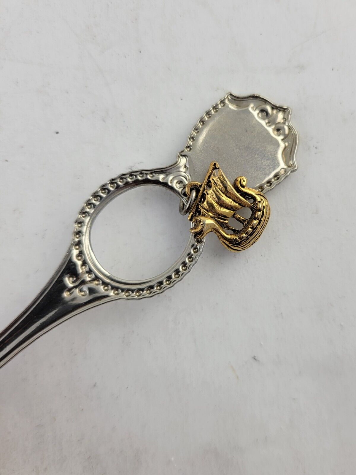 Vintage Windmill Holland & Solvang California Souvenir Spoon Viking Boat
