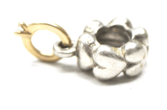 Pandora Sterling Heart & 14k Solitaire I Do Diamond Ring Dangle Charm 790999D