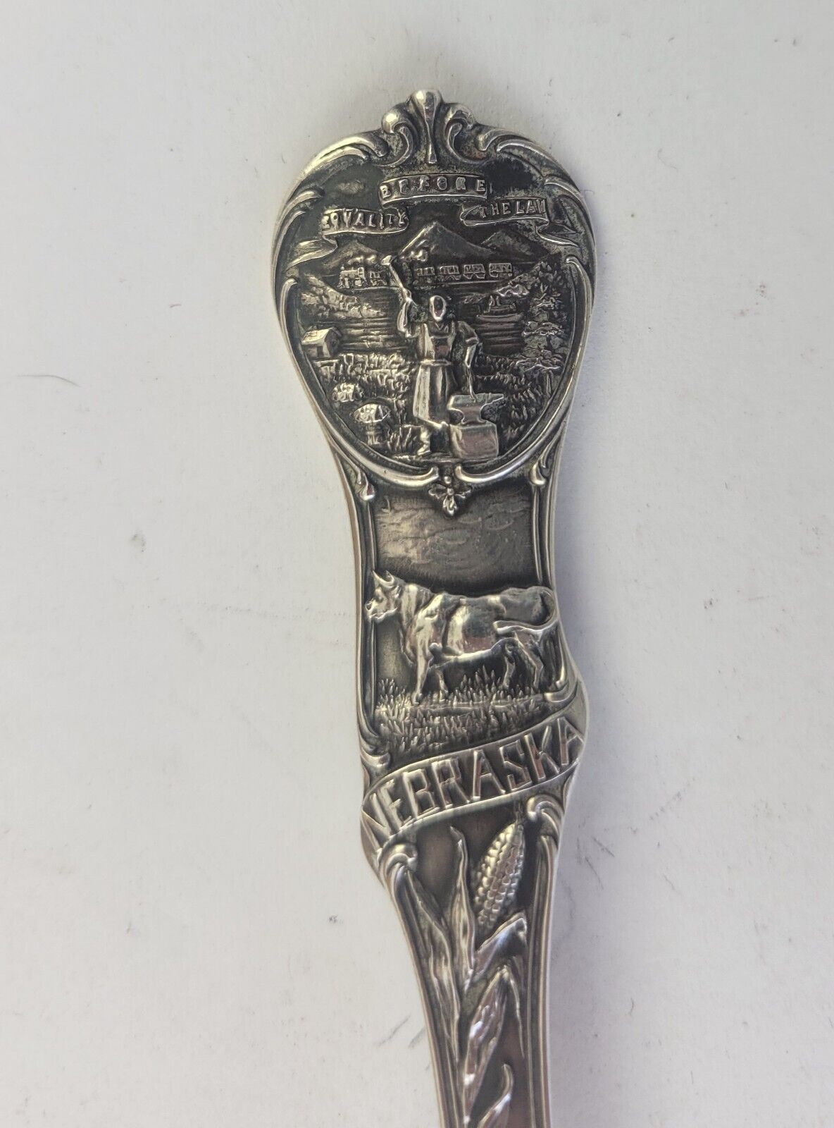 Post Office Omaha Nebraska 5 1/2" Souvenir Spoon Sterling. 63oz. by Watson