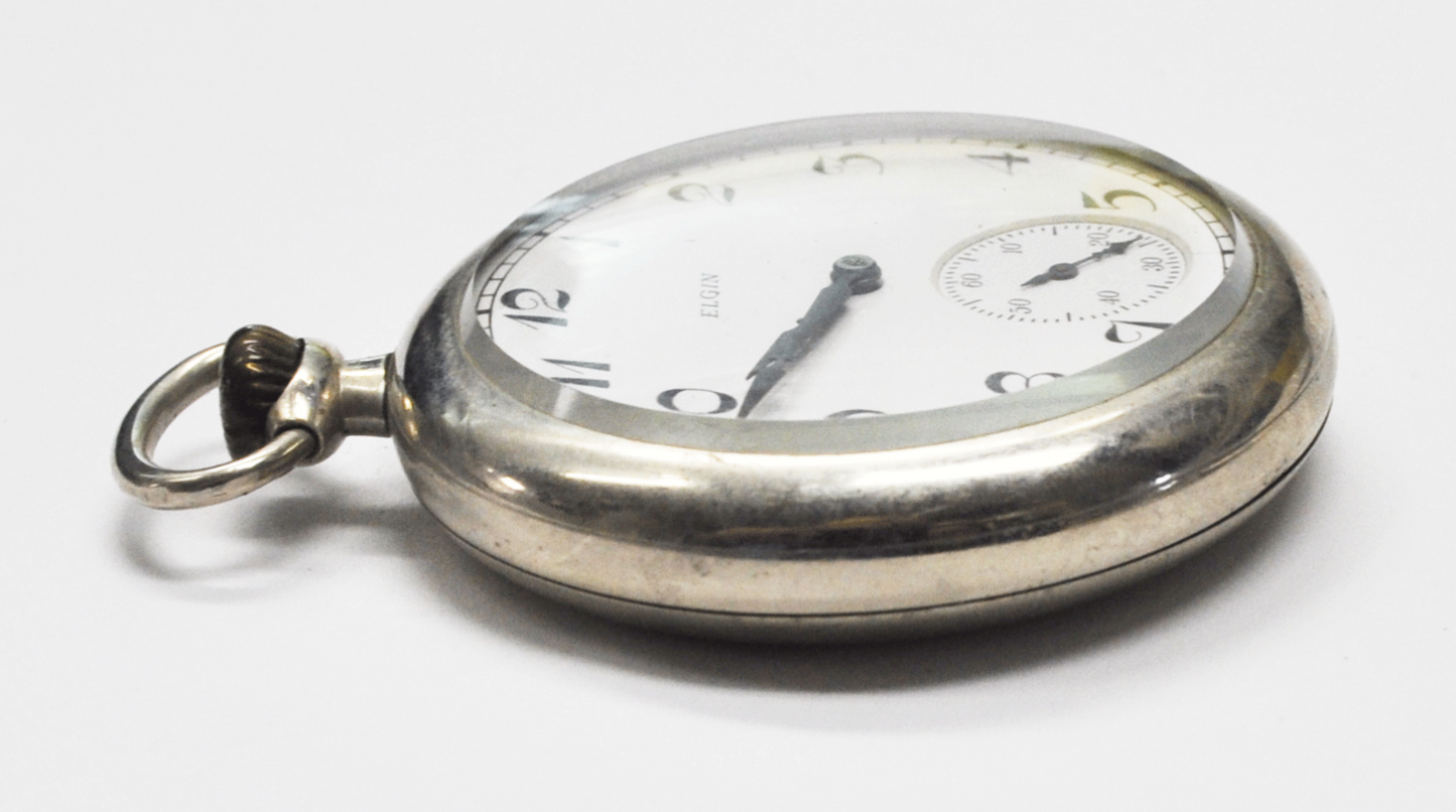 1925 Elgin Size 16 Open Face LS Pocket Watch 313 15J