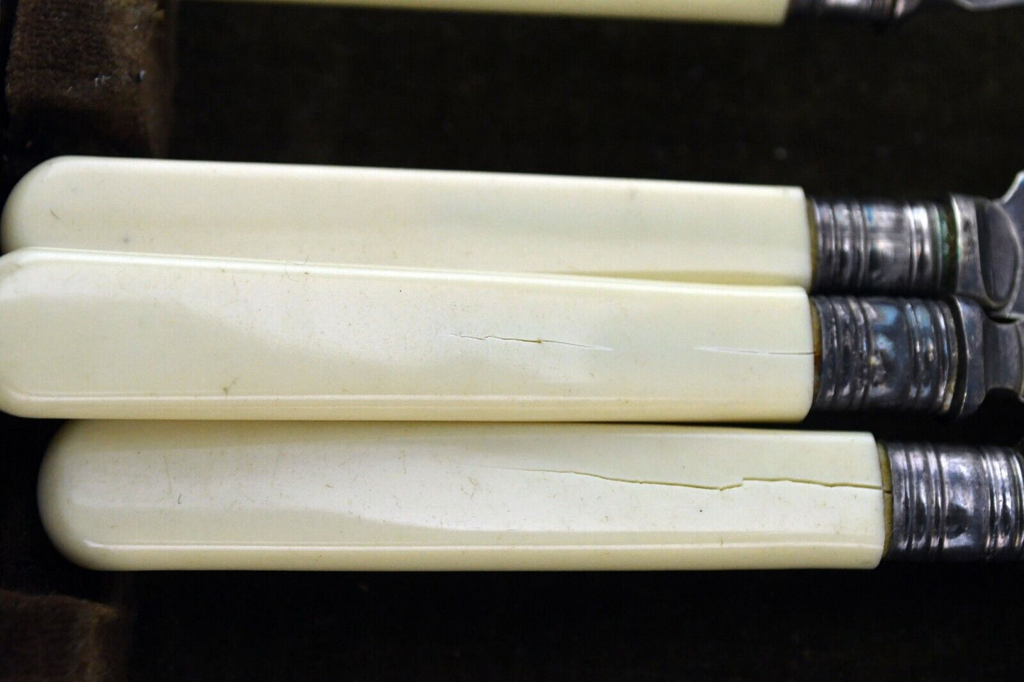 6 Place Setting EPNS England Set w/Serving Fish Utencils Silver Plate Boxed