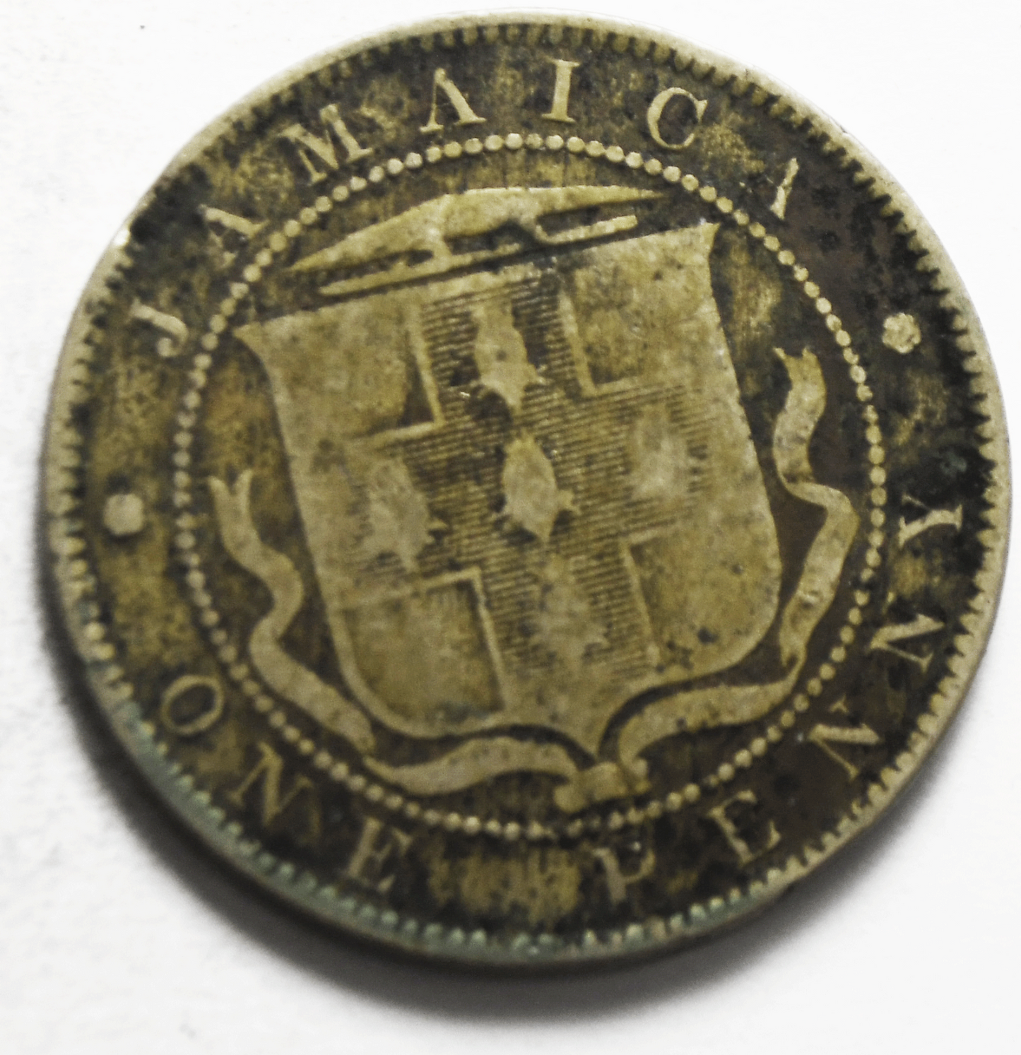 1903 Jamaica Penny KM# 20 Only 60,000 Minted