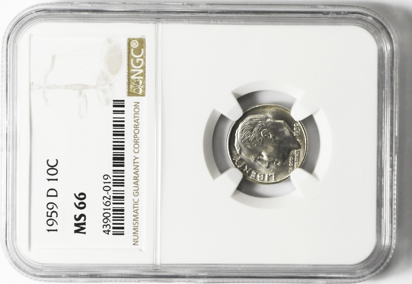 1959 D 10c Roosevelt Silver Dime Ten Cents NGC MS66 BU Denver