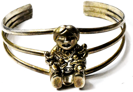 Sterling Silver Carol Felley Storyteller Cuff Bracelet