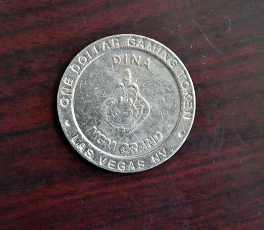 1993 MGM Grand Dina Dinosaur Dollar Gaming Token Hotel Casino Las Vegas