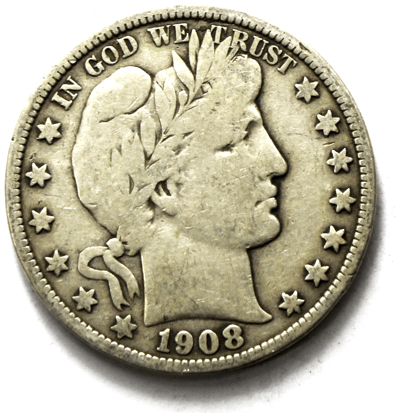 1908 S 50c Barber Silver Half Dollar Fifty Cents US San Francisco