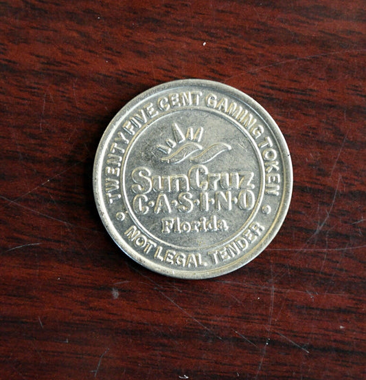 Sun Cruz Casino Twenty Five Cent Slot Gaming Token Florida