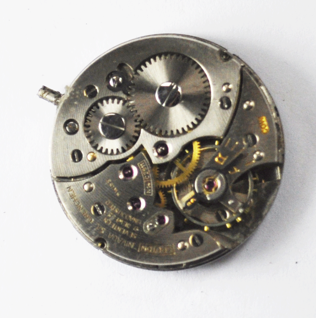 Vintage Croton Nivada Grenchen N14 C2511 Sportsman Black Dial 32mm Wristwatch