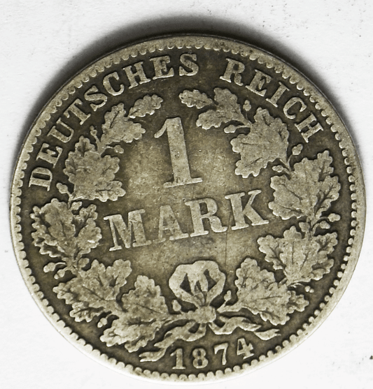 1874 H Germany Empire Silver One Mark KM# 7