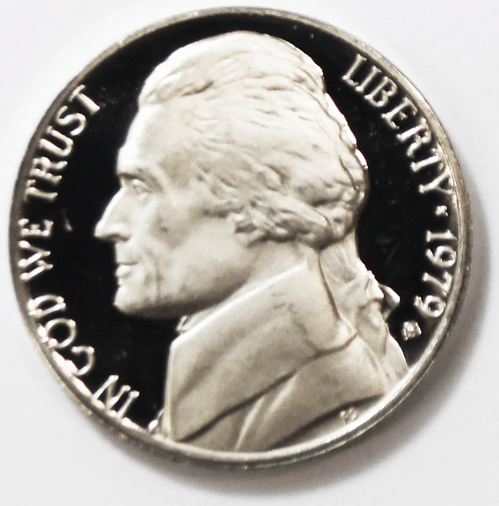 1979 S 5c Jefferson Proof Nickel Five Cents Uncirculated From Proof Set