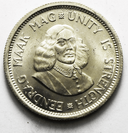 1964 South Africa 10c Ten Cents  Silver Coin KM# 60. Uncirculated