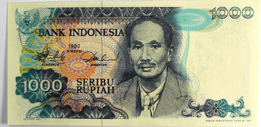 1980 Bank of Indonesia 1000 Rupiah Uncirculated Banknote FER066501