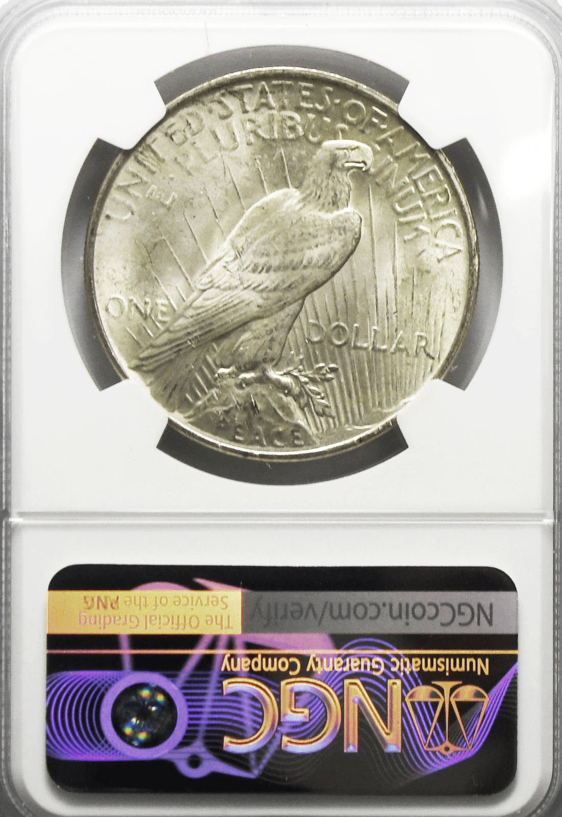 1922 $1 Peace Silver One Dollar US NGC MS63 Philadelphia Brilliant Uncirculated