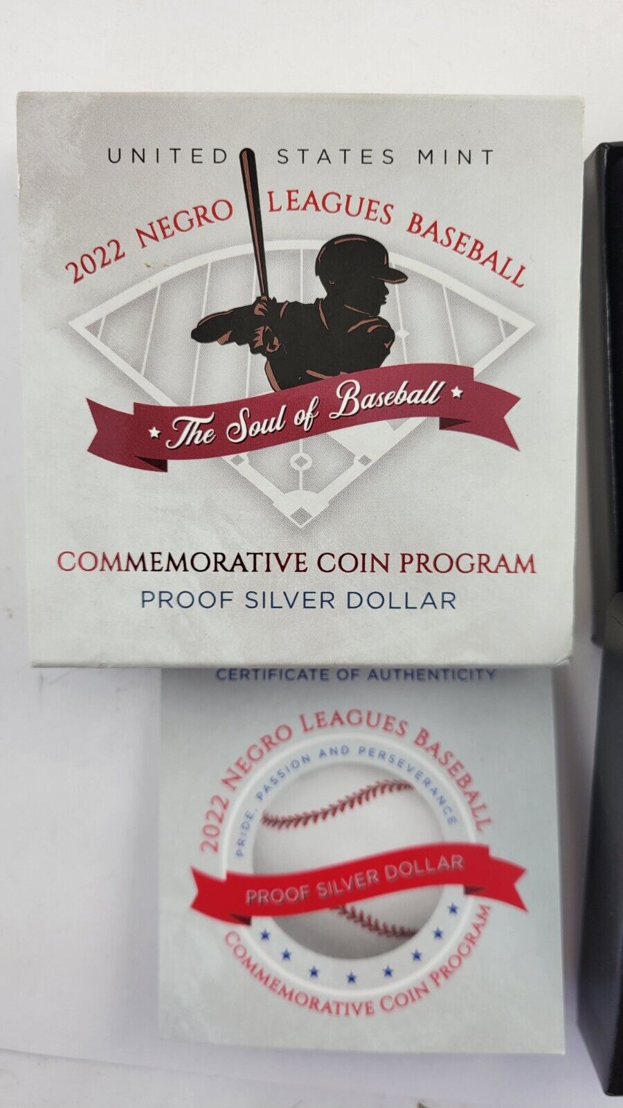 2022 Negro Leagues Proof Silver Dollar Medal Set US Mint Box & Paperwork