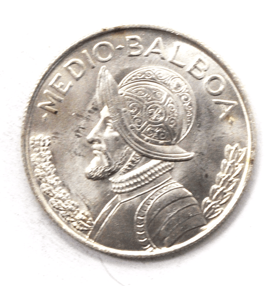 1962 Panama 1/2 Half Balboa Silver Coin KM# 12.2 Uncirculated
