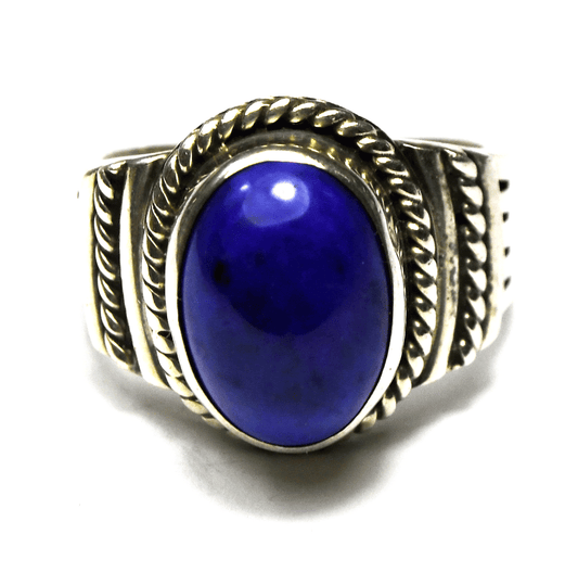 Michael Thompson Sterling Silver Oval Blue Lapis Ring 17mm Size 8-1/2
