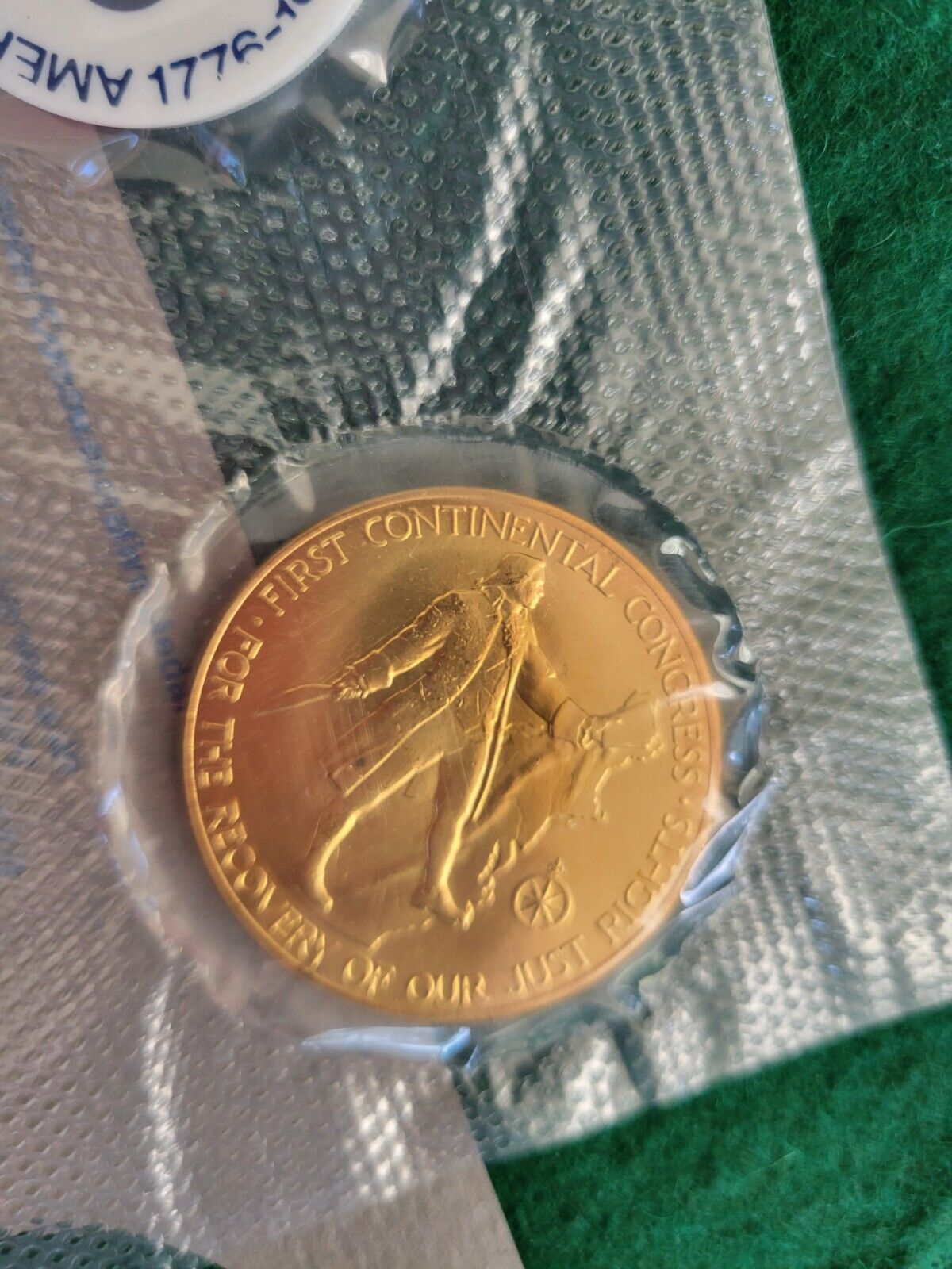 1974 Bicentennial First Day Cover Commemorative Medal Coin & Stamps John Adams