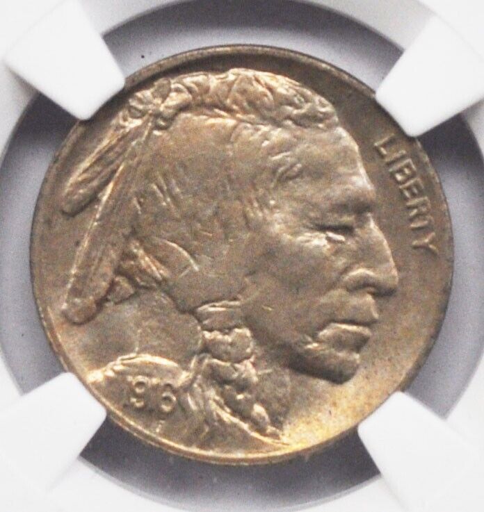 1916 5c Buffalo Nickel Five Cents Philadelphia MS62