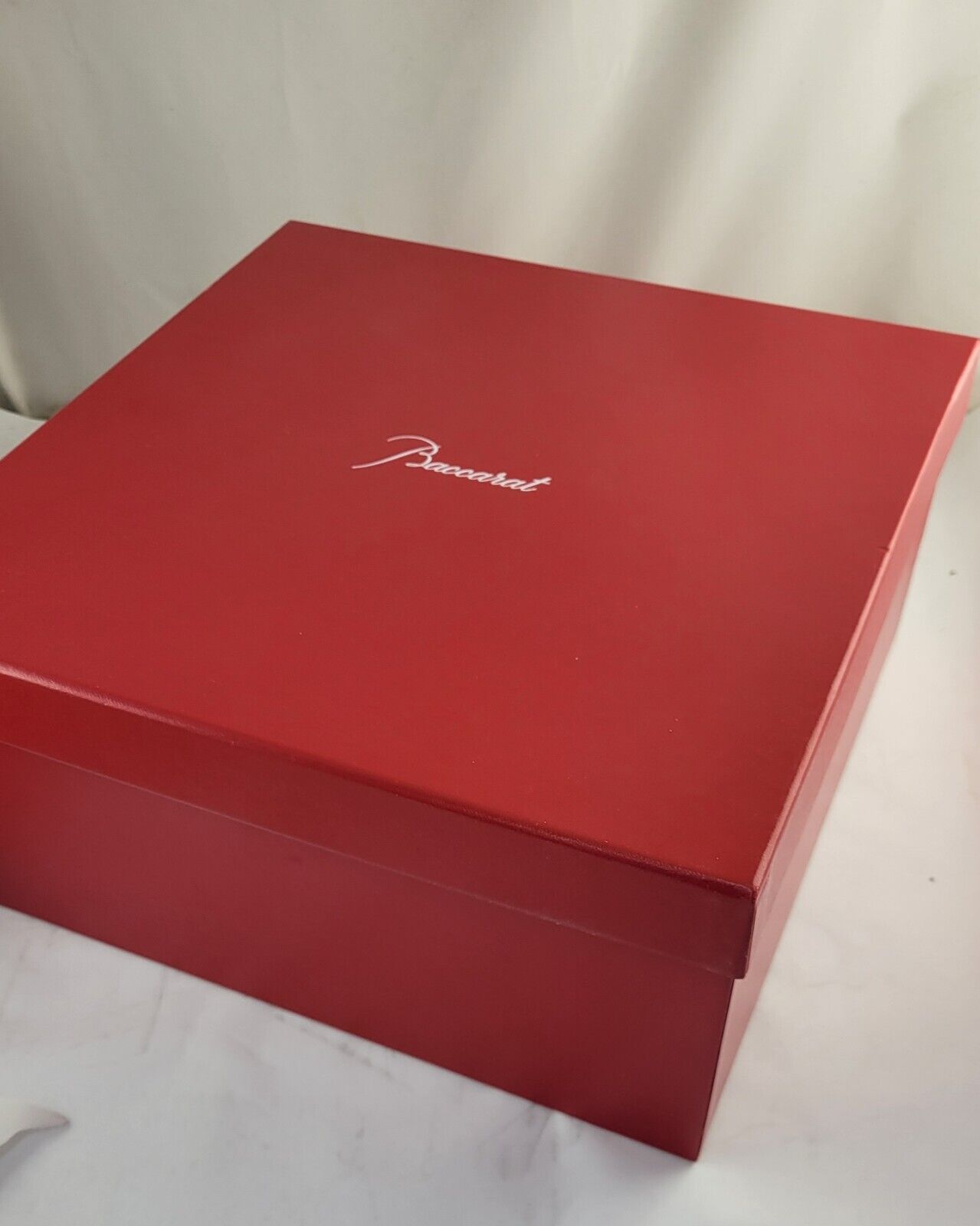 Baccarat Crystal 9 5/8" tall Grand Bordeaux Wine Glasses Set of 2 signed Boxed