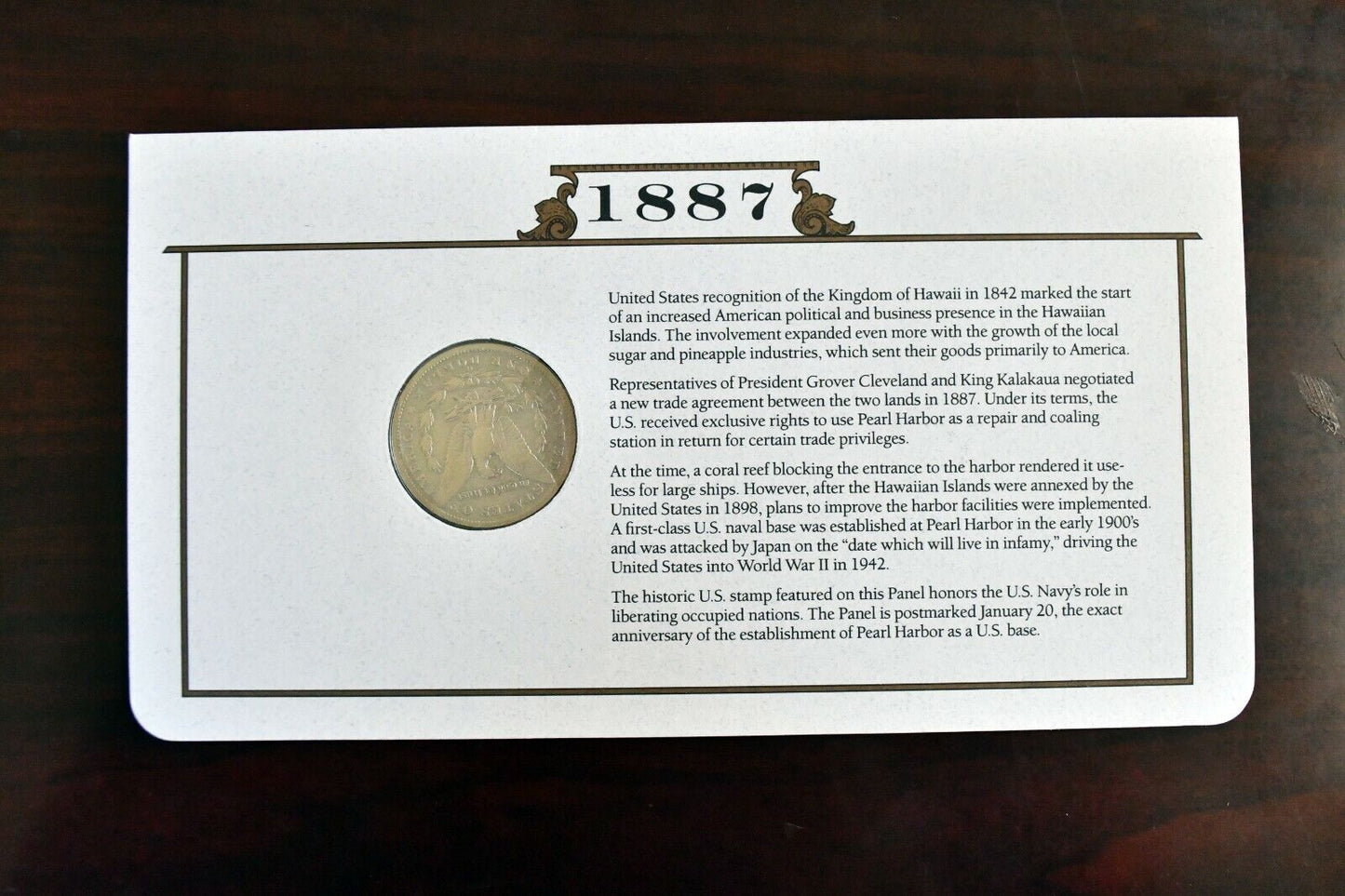 1887 O Morgan Dollar Postal Commemorative Society Silver Dollar Collection