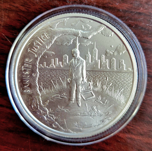 2017 Silver Bankster Justice 1oz.  Crescent City Silver .999 Fine Silver