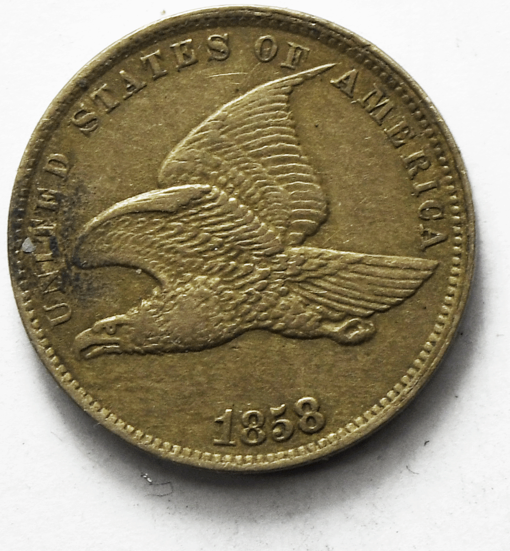 1858 1c Flying Eagle One Cent Penny Rare US Coin Philadelphia XF Small Letter