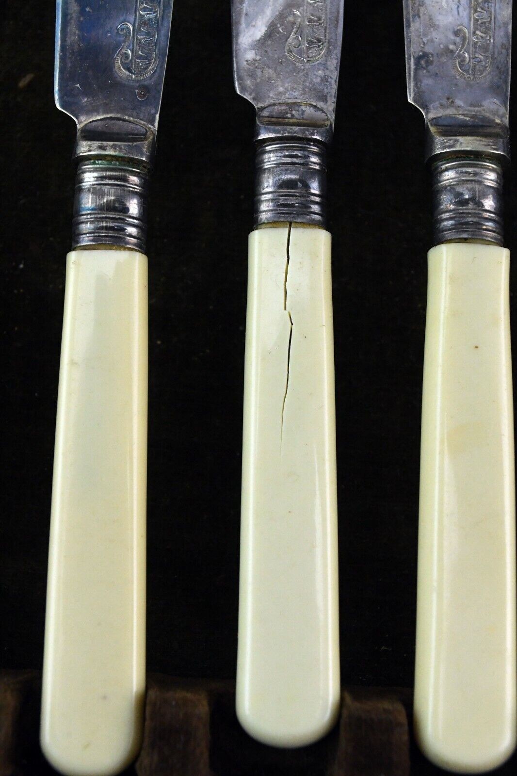 6 Place Setting EPNS England Set w/Serving Fish Utencils Silver Plate Boxed