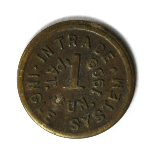 HF Schaible 1 Trade Token 1909 June Ingle System 18mm