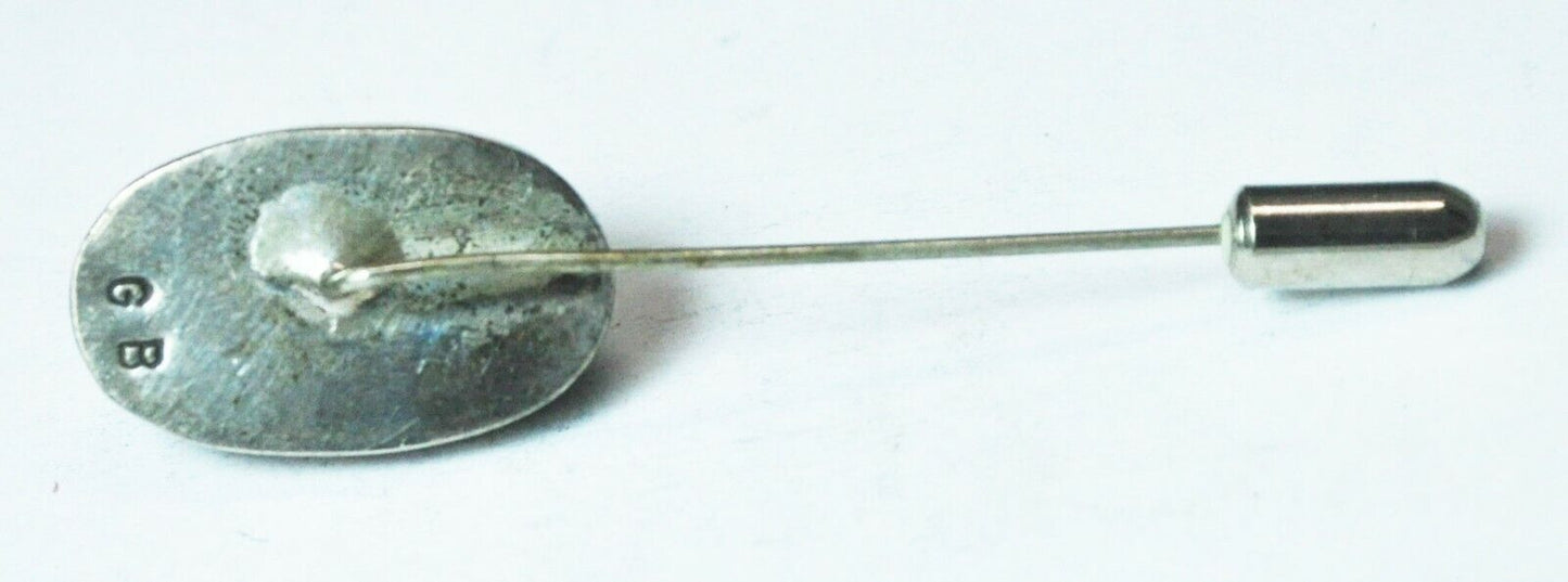 Sterling Silver Turquoise Short Stick Pin 2-1/4" 15mm