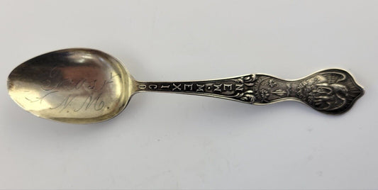Taos New Mexico 5 1/8" Sterling Silver Souvenir Spoon .43oz. by Manchester