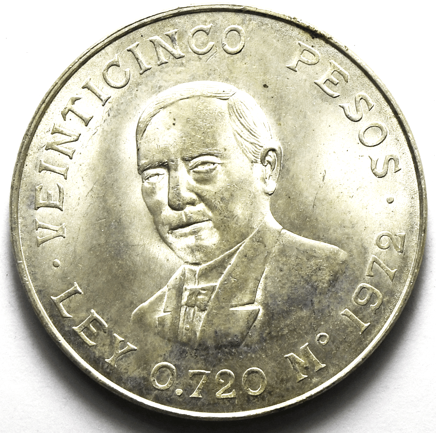 1972 Mexico Estados Unidos Mexicanos 25 Peso Silver Coin KM# 480