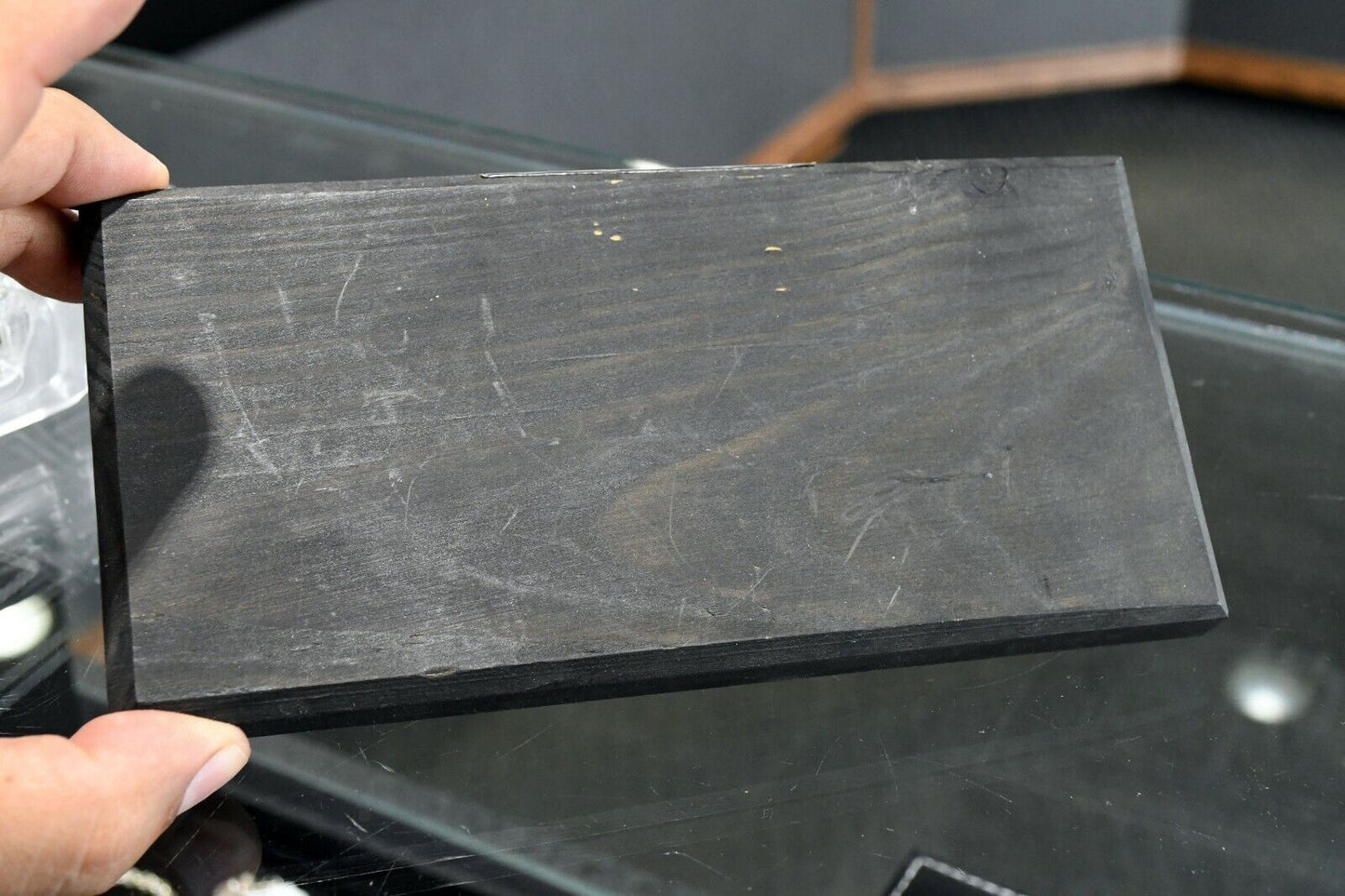 Hofbauer Crystal Solid 1959 Corvette with Stand Paperweight Western Germany