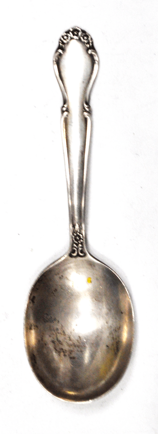 Sterling Silver Rogers Wedding Bells Baby Spoon 4-1/4"