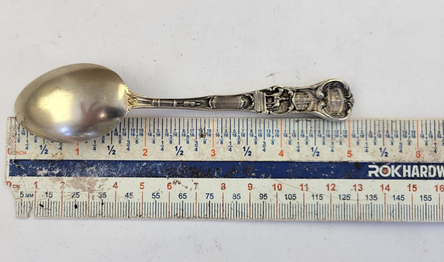 Chicago University 5 1/8" Sterling Silver Souvenir Spoon .56oz. by Mechanics