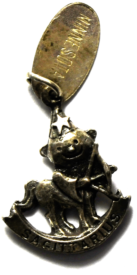 Sterling Silver Sagittarius 23mm x 18mm Charm Minnesota Tag