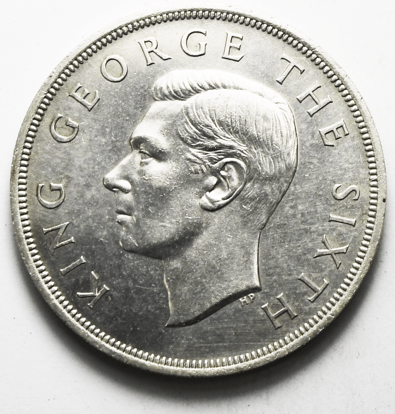 1949 New Zealand One Crown Silver Coin  KM#22