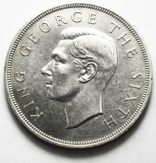 1949 New Zealand One Crown Silver Coin  KM#22