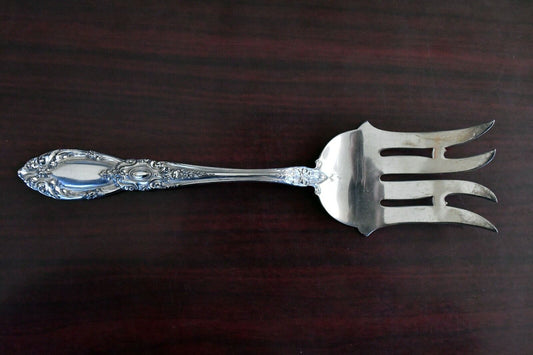 King Richard by Towle Sterling 8 1/8" Solid Medium Cold Meat Serving Fork 2.9oz.