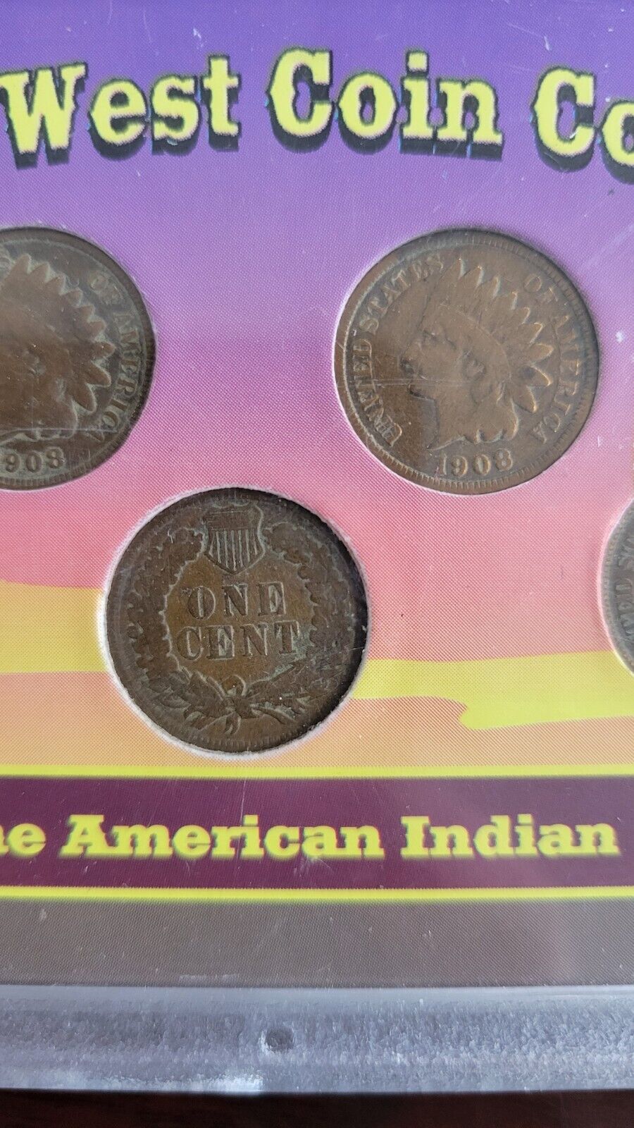 Indian Head Cent Set - The Wild West Coin Collection - 5 Coin Penny Set 1907-08