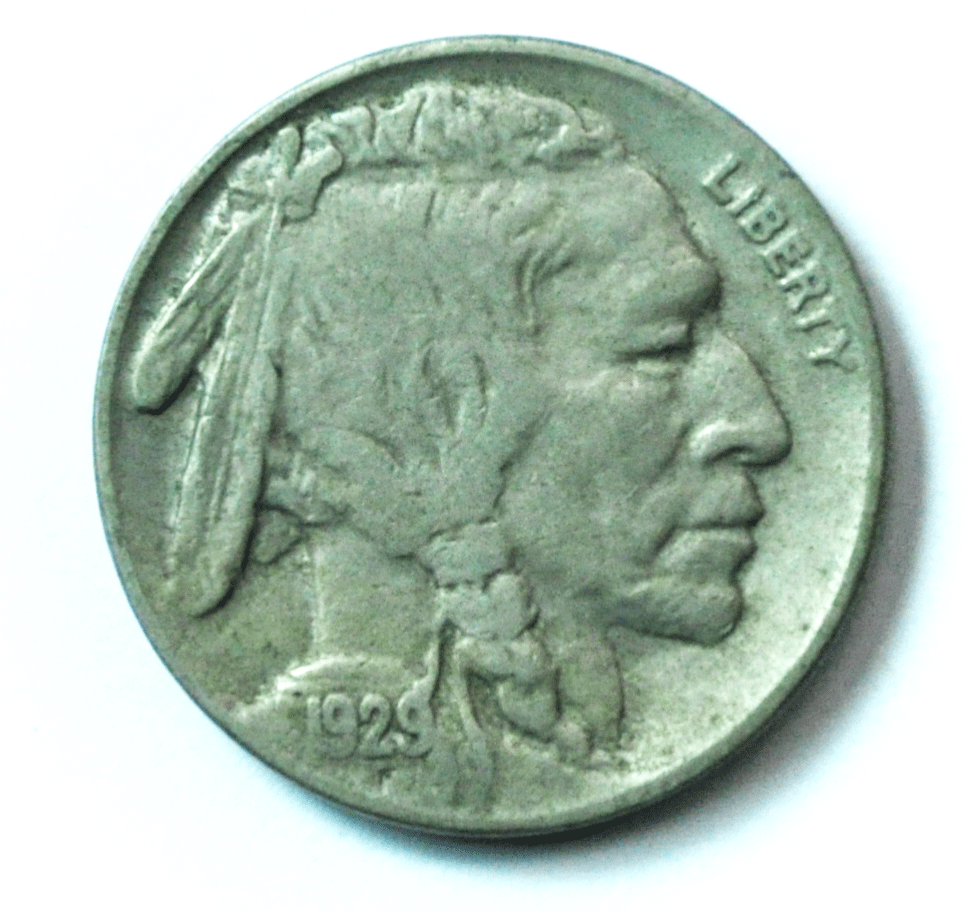 1929 S 5c Buffalo Nickel Five Cents US San Francisco Rare