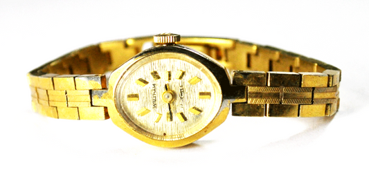 Vintage Waltham 0162 Manual Wind Wristwatch 17J Gold Tone 17mm Not Running