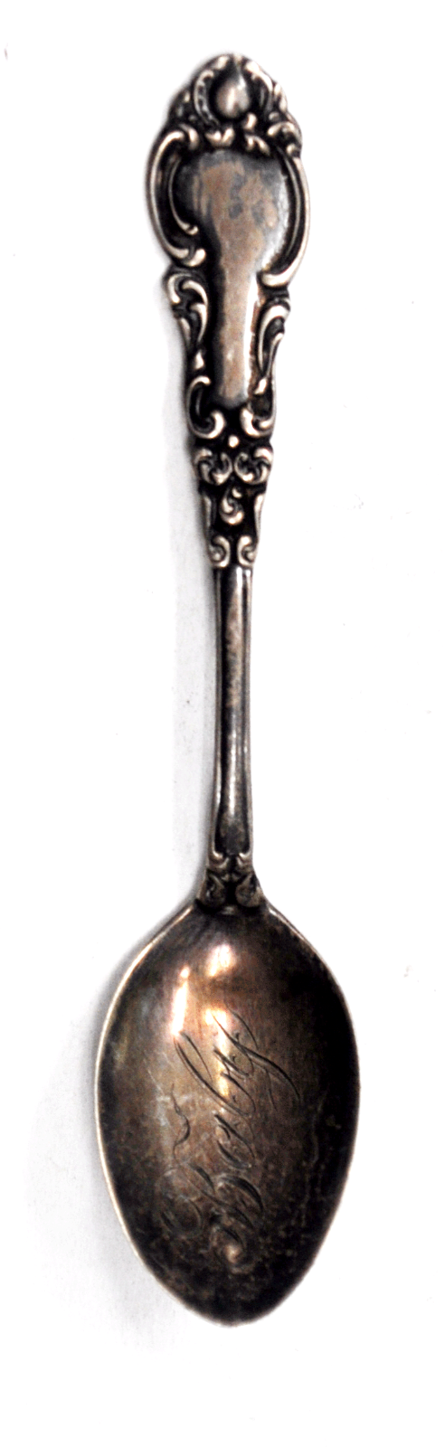 Sterling Baby Monogrammed Souvenir Spoon Demitasse 3-3/8"