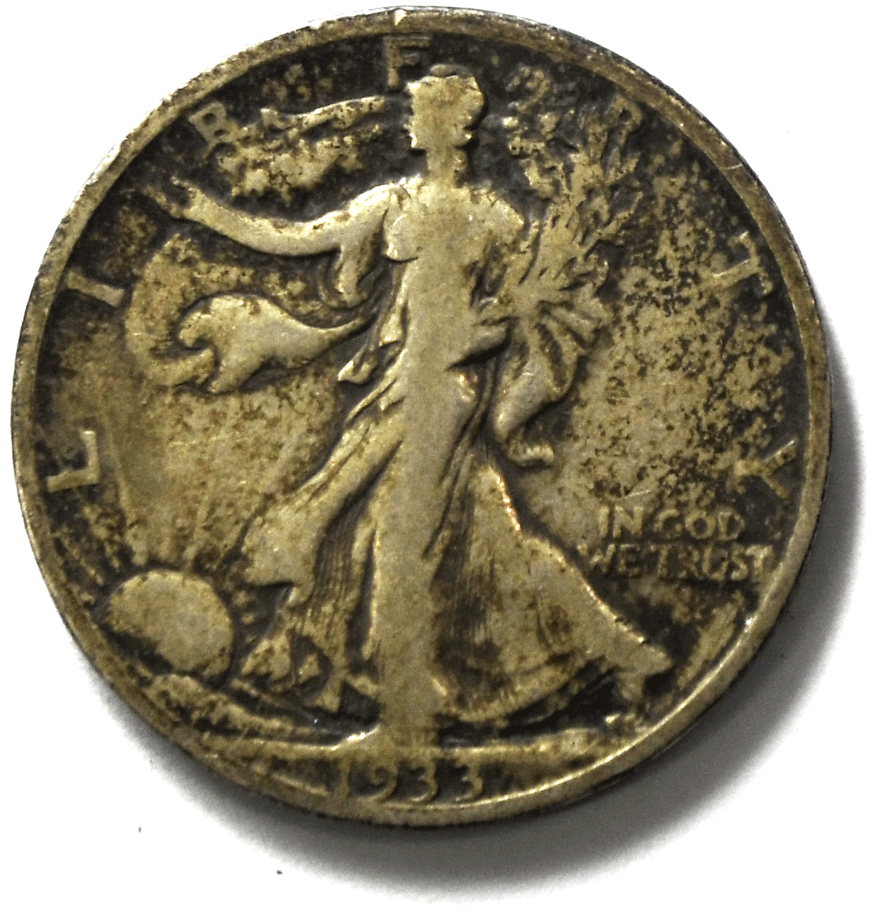 1933 S 50c Walking Liberty Silver Half Dollar Fifty Cents San Francisco